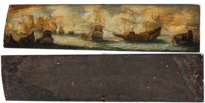 École néerlandaise (XIX) - Galeoni, Antiek en Kunst, Kunst | Schilderijen | Klassiek