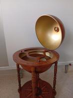 Globe bar - Hout, Verguld messing, Plastic, Antiek en Kunst