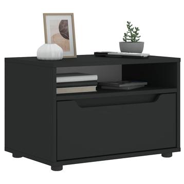 vidaXL Tv-meubel VISNES 60x40x38 cm bewerkt hout zwart, Huis en Inrichting, Kasten |Televisiemeubels, Verzenden, Nieuw