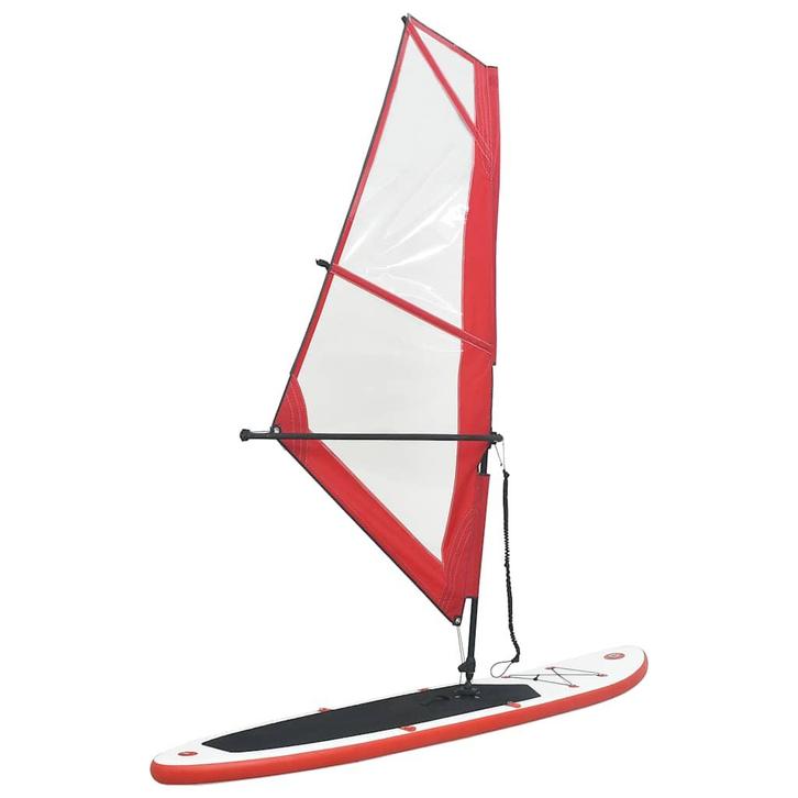 vidaXL Stand-up paddleboard opblaasbaar met zeilset rood en, Watersport en Boten, Suppen, Nieuw, Verzenden