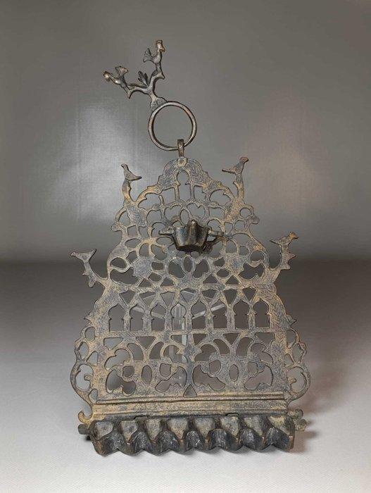 Lamp - Hanukkalamp - Brons, Antiek en Kunst, Antiek | Boeken en Manuscripten