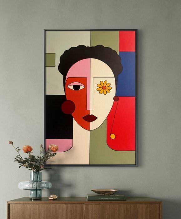 Marcel Mendez - Fragmented Face #25 -XL- (No Reserve), Antiquités & Art, Art | Peinture | Moderne