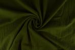 10 meter double gauze stof - Mosgroen - 100% katoen, 200 cm of meer, Nieuw, Groen, 120 cm of meer