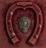 Doos - Grote Franse juwelendoos in rood fluweel met bronzen