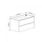 Florence Onderkast Liverpool 90cm Zwart, Huis en Inrichting, Ophalen of Verzenden, Nieuw