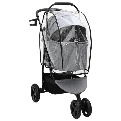 vidaXL Opvouwbare Huisdier Kinderwagen Grijs 78 x 54 x 101, Dieren en Toebehoren, Overige Dieren-accessoires, Nieuw, Verzenden
