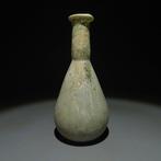 Oud-Romeins Glas Zalf. 1e - 3e eeuw n.Chr. 11,5 cm hoog. Ex