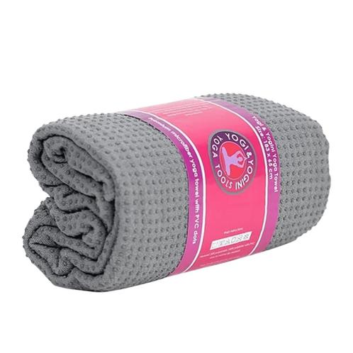 Yoga Handdoek PVC Antislip - Grijs, Sport en Fitness, Gezondheidsproducten en Wellness, Ophalen of Verzenden