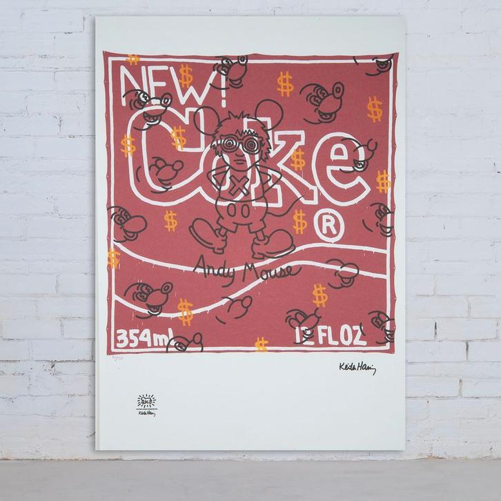 Keith Haring – Offset Lithografie, 50×70 cm, Gecertificeerd, Antiquités & Art, Art | Lithographies & Sérigraphies