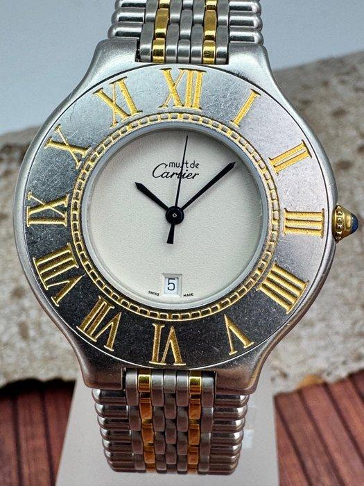 Cartier - Must de Cartier 21 - 126000P - Unisex - 2000-2010, Handtassen en Accessoires, Horloges | Heren