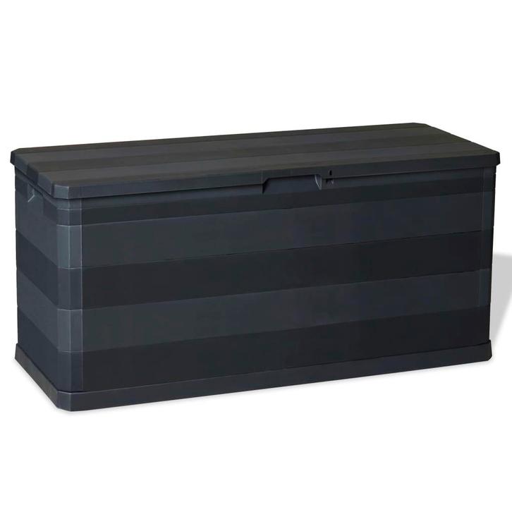 vidaXL Tuinbox 117x45x56 cm zwart, Tuin en Terras, Bergingen en Tuinkasten, Nieuw, Verzenden