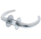 P+E Deurklink Sabel op ronde rozet 8mm stift rvs geborsteld, Doe-het-zelf en Bouw, Nieuw, Overige materialen, Klink of Kruk