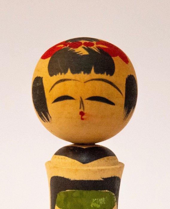 Beeldje - Signed Traditional Japanese Kokeshi Doll by, Antiquités & Art, Curiosités & Brocante