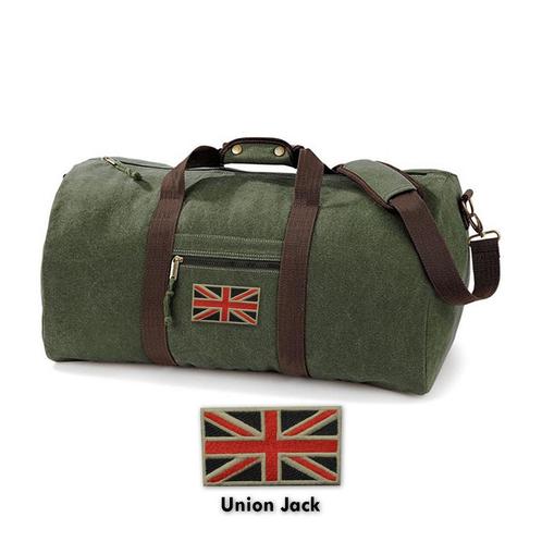 Vintage Canvas Reistas  - Union Jack (MG, Triumph, Austin H), Handtassen en Accessoires, Tassen | Reistassen en Weekendtassen