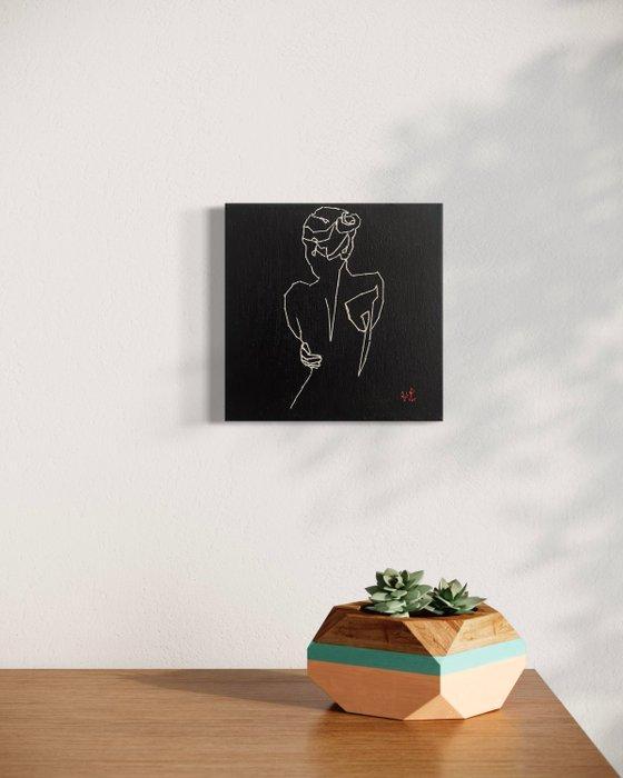 Airiau Léa - Borduurwerk (2) - 20 cm - 20 cm - Verschillende, Antiek en Kunst, Kunst | Designobjecten