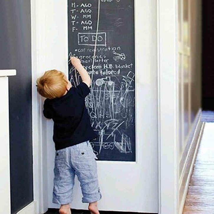 Krijtbord bord sticker muursticker deur krijt 45x200CM *ZWAR, Huis en Inrichting, Badkamer | Badtextiel en Accessoires, Nieuw