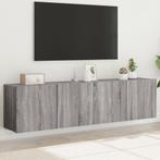 vidaXL Tv-meubels 2 st wandgemonteerd 80x30x41 cm grijs, Huis en Inrichting, Kasten |Televisiemeubels, Verzenden, Nieuw