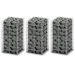 vidaXL 3-delige Schanskorfset 25x25x50 cm gegalvaniseerd, Verzenden, Nieuw