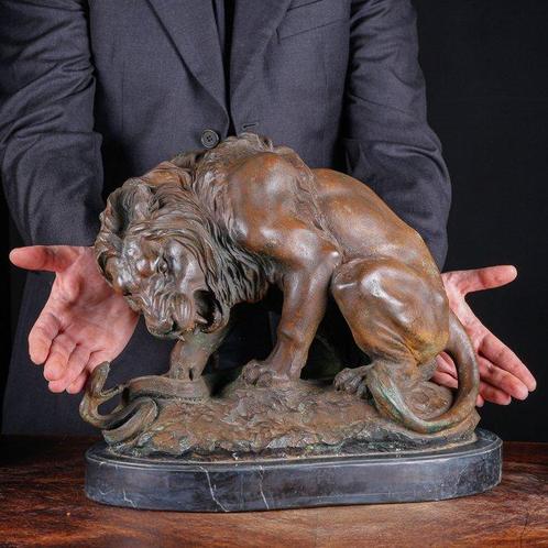 Antoine Louis Bark (1796-1875) - Beeld, Majestic Struggle:, Verzamelen, Dierenverzamelingen