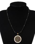 Obsidiaan - Vrijmetselaar Hanger - Goddelijke Oog - Kennis