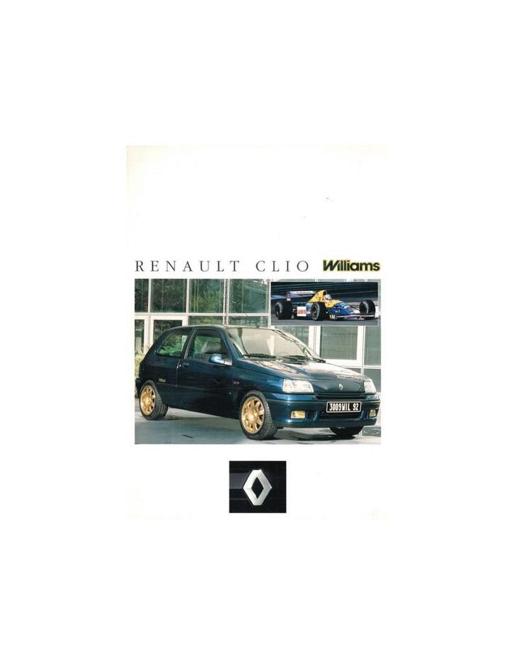 1993 RENAULT CLIO WILLIAMS LEAFLET, Boeken, Auto's | Folders en Tijdschriften