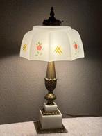Tafellamp - Glas, Messing, Marmer