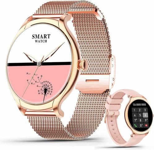 Dames smartwatch met telefoonfunctie, pulsmeter, slaap- e..., Bijoux, Sacs & Beauté, Montres connectées, Envoi