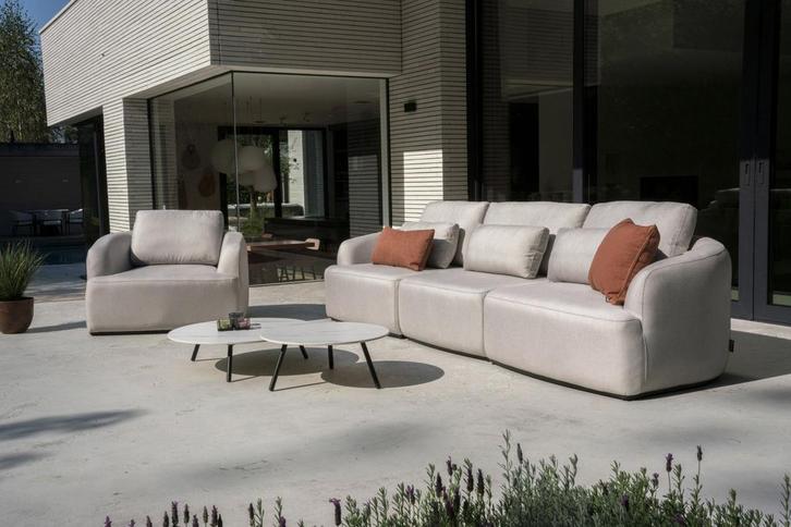 Flow Yavi sofaset Graumel chalk |   Sunbrella | SALE, Tuin en Terras, Tuinsets en Loungesets