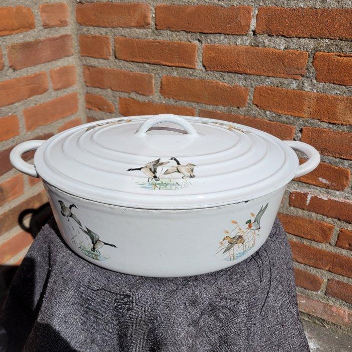 Braadpan - Made in Belgium - Gietijzer / Emaille, Antiek en Kunst, Antiek | Keukengerei