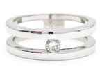 Ring - 18 karaat Witgoud -  0.12ct. tw. Diamant (Natuurlijk)