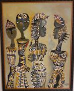 Diatta Seck (1953-2015) - Femmes africaines, Antiquités & Art, Art | Peinture | Moderne