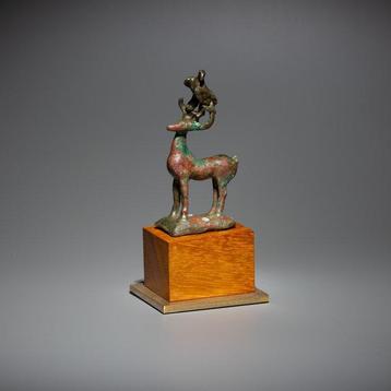 Romain antique Bronze Cerf associé à un aigle avec Jupiter