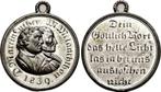 Zinnmedaille auf die Reformation 1839 Sachsen: Friedrich..., Postzegels en Munten, Penningen en Medailles, Verzenden