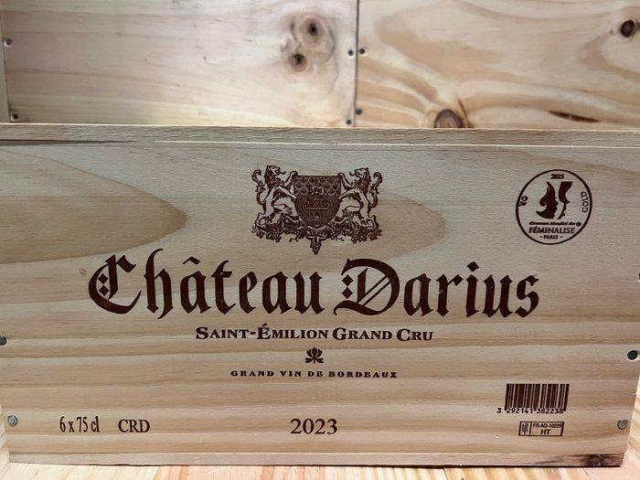 2023 Chateau Darius - Saint-Émilion Grand Cru - 6 Flessen, Verzamelen, Wijnen