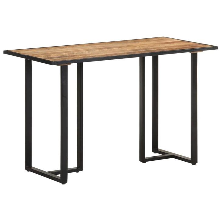 vidaXL Eettafel 120 cm ruw mangohout, Maison & Meubles, Tables | Tables à manger, Envoi