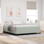 vidaXL Bedframe Anders Wit en Lichtgrijs 180 x 200 cm, Verzenden, Nieuw