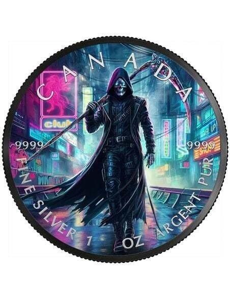 Canada. 5 Dollars 2023 Grim Reaper - Cyberpunk, 1 Oz (.999), Postzegels en Munten, Munten | Europa | Niet-Euromunten