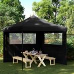 vidaXL Partytent inklapbaar pop-up met 2 zijwanden zwart, Tuin en Terras, Verzenden, Nieuw