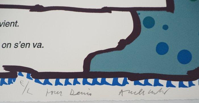 Pierre Alechinsky (1927) - Paysage surréaliste : Volcan, Antiek en Kunst, Antiek | Overige Antiek