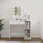 vidaXL Kaptafel met LED-verlichting 86,5x35x136 cm hoogglans, Huis en Inrichting, Tafelonderdelen, Verzenden, Nieuw