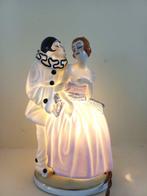 Figurine - pierrot/ pierrette lamp - Porcelaine