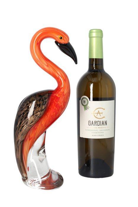 Beeldje - Flamingo, Glas, Antiek en Kunst, Curiosa en Brocante