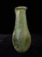 Romain antique Verre Bouteille de parfum/onguent bosselée -