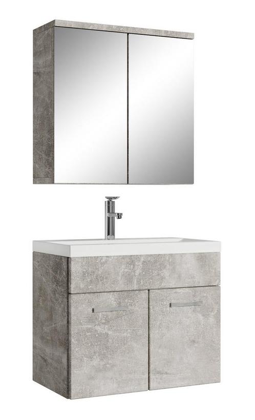 Badkamermeubel Set Montreal 01 60 cm Beton Grijs Badmeubel, Huis en Inrichting, Badkamer | Badkamermeubels, Nieuw, Verzenden