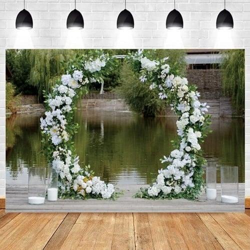 Backdrop Flowerwall polyester 300x200 cm, Hobby en Vrije tijd, Knutselen, Nieuw
