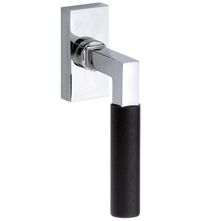 Draaikiepgarnituur Bauhaus ebben glans chroom, Doe-het-zelf en Bouw, Hang- en Sluitwerk, Klink of Kruk, Nieuw, Overige materialen