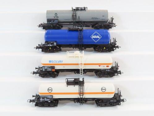 Roco H0 - o.a. 46077/4355C/46072 - Transport de fret - 4x, Hobby en Vrije tijd, Modeltreinen | H0