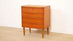 Vintage Deense ladekast | Teak | 4 lades, Huis en Inrichting, Ophalen of Verzenden, Nieuw