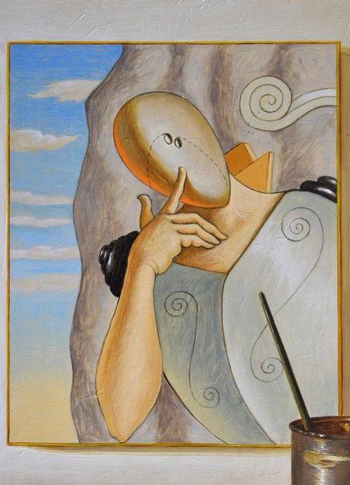 Davide Nunziante - Il pittore metafisico, Antiek en Kunst, Kunst | Schilderijen | Modern