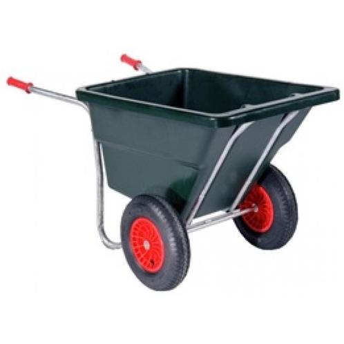 Kruiwagen kunststof bak 170liter verzinkt onderstel dubbele, Doe-het-zelf en Bouw, Transportwagens, Nieuw